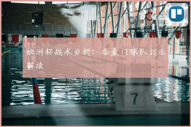 欧洲杯战术分析:各豪门球队打法解读